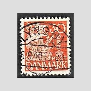 FRIM�RKER DANMARK | 1940 - AFA 259 - Karavel 30 �re orange Type II - Lux Stemplet Lyngby