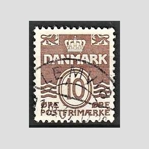 FRIMRKER DANMARK | 1937 - AFA 235 - Blgelinie 10 re brun - Pragt Stemplet Lemvig