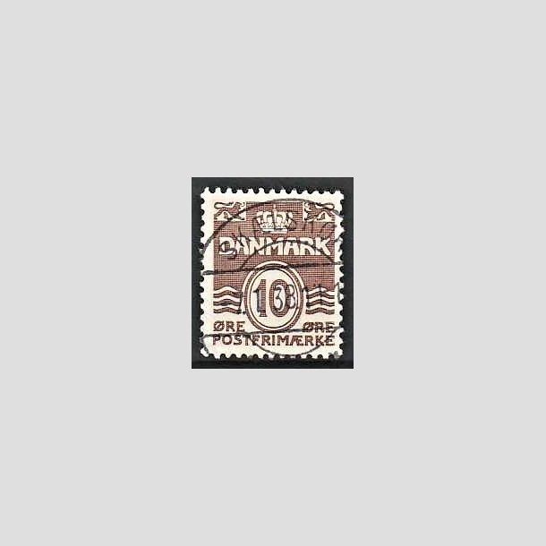 FRIMRKER DANMARK | 1937 - AFA 235 - Blgelinie 10 re brun - Pragt Stemplet Sklskr