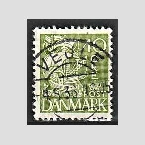 FRIM�RKER DANMARK | 1933 - AFA 208 - Karavel 40 �re gr�n Type I - Lux Stemplet Vejle