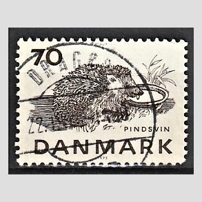 FRIM�RKER DANMARK | 1975 - AFA 602 - Truede dyr - 70 �re brun - Pragt Stemplet Drag�r