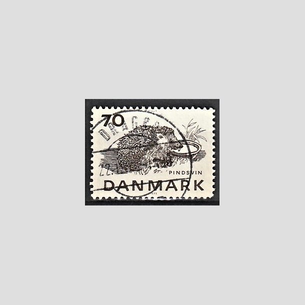 FRIMRKER DANMARK | 1975 - AFA 602 - Truede dyr - 70 re brun - Pragt Stemplet Dragr