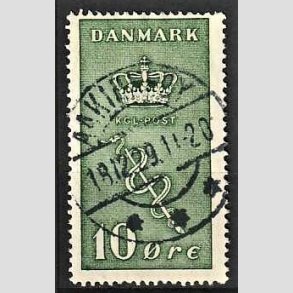 FRIMRKER DANMARK | 1929 - AFA 178 - 10+5 re grn Krftfrimrke - Lux Stemplet Aakirkeby