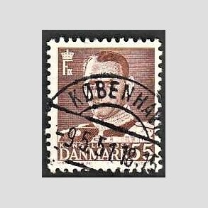 FRIMRKER DANMARK | 1951 - AFA 327 - Fr. IX 55 re brun - Pragt Stemplet Kbenhavn