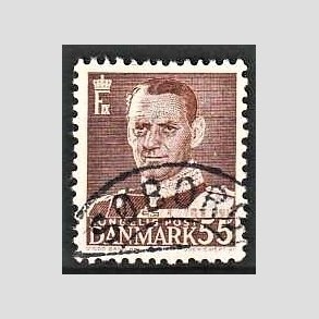 FRIMRKER DANMARK | 1951 - AFA 327 - Fr. IX 55 re brun - Pragt Stemplet Sborg