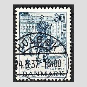 FRIM�RKER DANMARK | 1937 - AFA 242 - Chr. X 25 �re jubil�um 30 �re bl� - Lux Stemplet Holb�k