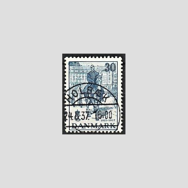 FRIMRKER DANMARK | 1937 - AFA 242 - Chr. X 25 re jubilum 30 re bl - Lux Stemplet Holbk