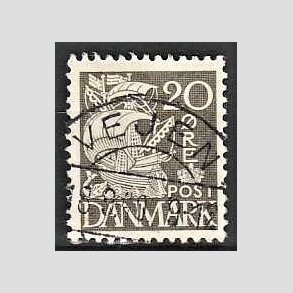 FRIM�RKER DANMARK | 1937-40 - AFA 204a - Karavel 20 �re gr� Type II - Lux Stemplet Vejen