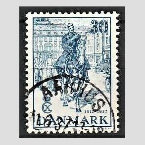 FRIM�RKER DANMARK | 1937 - AFA 242 - Chr. X 25 �re jubil�um 30 �re bl� - Lux Stemplet Aarhus