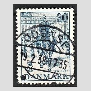FRIM�RKER DANMARK | 1937 - AFA 242 - Chr. X 25 �re jubil�um 30 �re bl� - Lux Stemplet Odense
