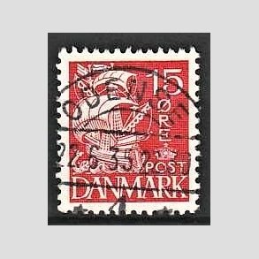 FRIM�RKER DANMARK | 1937-40 - AFA 203a - Karavel 15 �re r�d Type II - Lux Stemplet Odense