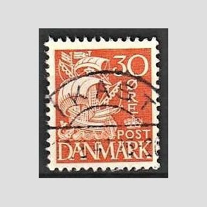 FRIM�RKER DANMARK | 1940 - AFA 259 - Karavel 30 �re orange Type II - Lux Stemplet Ikast