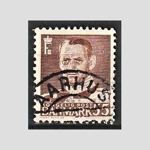 FRIMRKER DANMARK | 1951 - AFA 327 - Fr. IX 55 re brun - Pragt Stemplet Aarhus