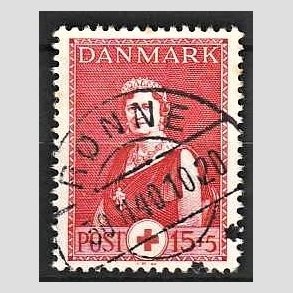 FRIMRKER DANMARK | 1939 - AFA 253 - Dronning Alexandrine Rde Kors - 15 + 5 re rd - Pragt Stemplet Rnne