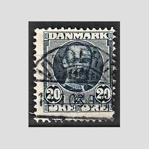 FRIM�RKER DANMARK | 1907 - AFA 56 - Frederik VIII 20 �re bl� - Pragt Stemplet Vinderup