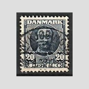 FRIM�RKER DANMARK | 1907 - AFA 56 - Frederik VIII 20 �re bl� - Pragt Stemplet Nykj�bing