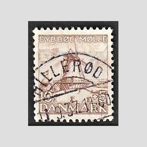 FRIM�RKER DANMARK | 1937 - AFA 237 - Dybb�l M�lle - 10+5 �re brun - Lux stemplet Hiller�d