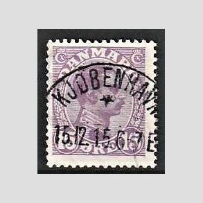 FRIMRKER DANMARK | 1913 - AFA 70 - Chr. X 15 re violet - Lux Stemplet Kjbenhavn