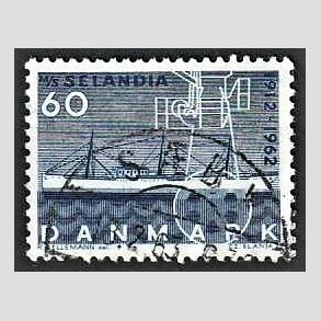FRIM�RKER DANMARK | 1962 - AFA 409 - Selandia - 60 �re bl� - Pragt Stemplet S�by