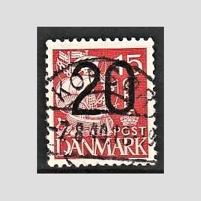 FRIMRKER DANMARK | 1940 - AFA 264 - 20/15 re rd Provisorier - Lux Stemplet Korsr