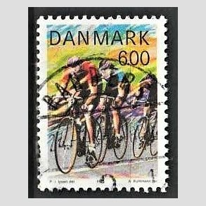 FRIM�RKER DANMARK | 1985 - AFA 838 - Sport - 6,00 Kr. flerfarvet - Pragt Stemplet Randers