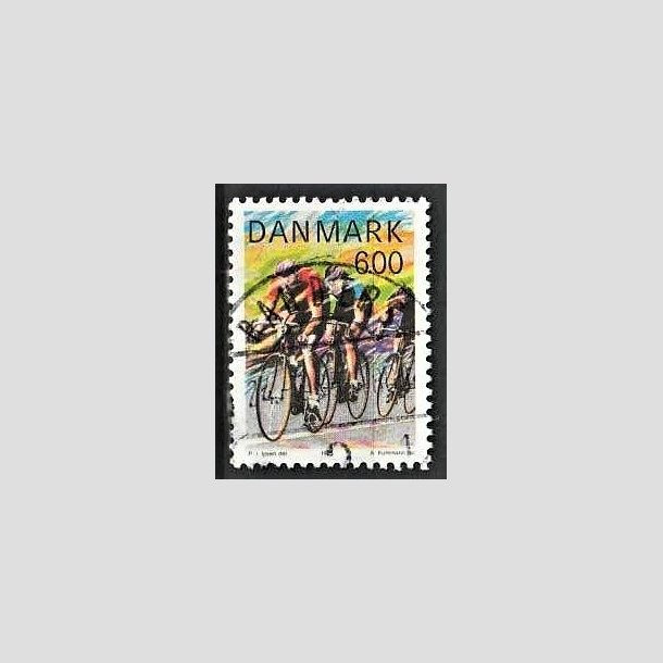 FRIMRKER DANMARK | 1985 - AFA 838 - Sport - 6,00 Kr. flerfarvet - Pragt Stemplet Randers