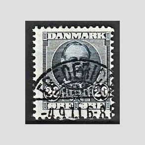 FRIM�RKER DANMARK | 1907 - AFA 56 - Frederik VIII 20 �re bl� - Pragt Stemplet Fredericia