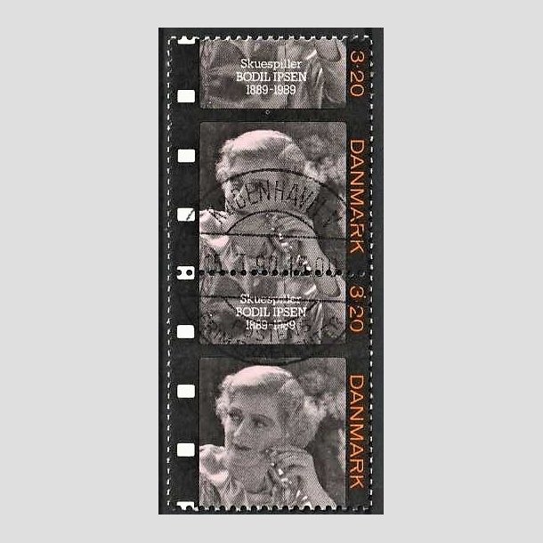 FRIMRKER DANMARK | 1989 - AFA 947 - Dansk film - 3,20 Kr. i lodret parstykke flerfarvet - Pragt Stemplet