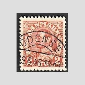 FRIMRKER DANMARK | 1934 - AFA 212 - Chr. X 2 Kr. brunrd - Lux Stemplet Odense