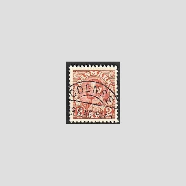 FRIMRKER DANMARK | 1934 - AFA 212 - Chr. X 2 Kr. brunrd - Lux Stemplet Odense