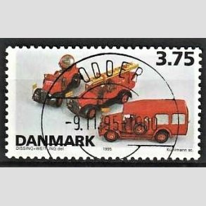 FRIM�RKER DANMARK | 1995 - AFA 1103 - Dansk leget�j - 3,75 Kr. flerfarvet - Pragt Stemplet Odder