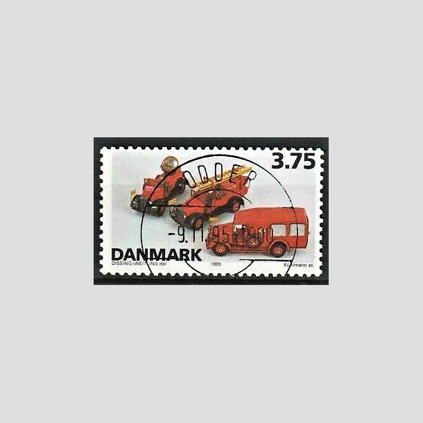 FRIMRKER DANMARK | 1995 - AFA 1103 - Dansk legetj - 3,75 Kr. flerfarvet - Pragt Stemplet Odder