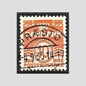 FRIM�RKER DANMARK | 1933 - AFA 202 - B�lgelinie 10 �re orange type IA - Lux Stemplet Pr�st�