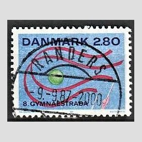 FRIM�RKER DANMARK | 1987 - AFA 885 - Gymnaestrada Herning - 2,80 Kr. flerfarvet - Pragt Stemplet Randers