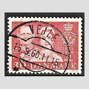 FRIM�RKER DANMARK | 1960 - AFA 384 - S�lvbryllup - 30 �re r�d - Pragt Stemplet Vejle