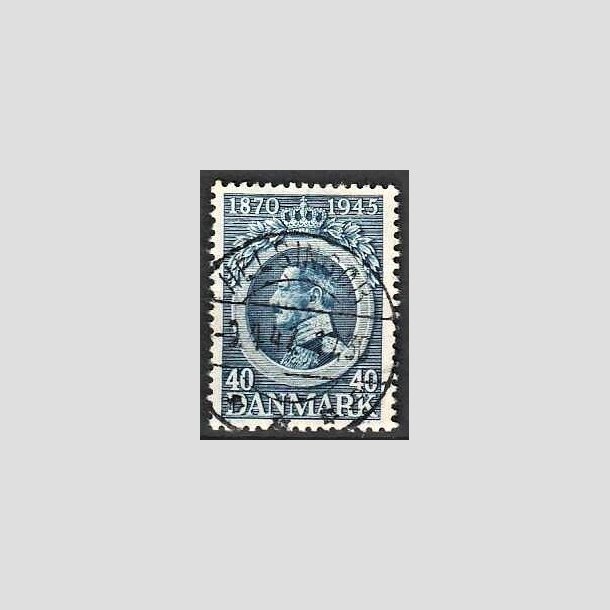 FRIMRKER DANMARK | 1945 - AFA 292 - Chr. X 75 r 40 re bl - Pragt Stemplet Helsingr