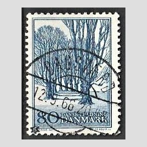 FRIM�RKER DANMARK | 1966 - AFA 446 - Holte All� - 80 �re bl� - Lux Stemplet Bagsv�rd