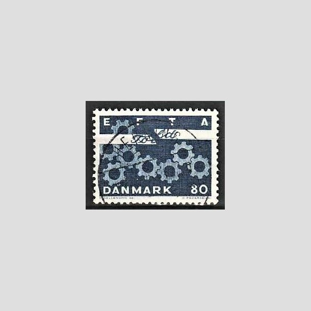 FRIMRKER DANMARK | 1967 - AFA 453 - EFTA - 80 re bl - Pragt Stemplet Herning
