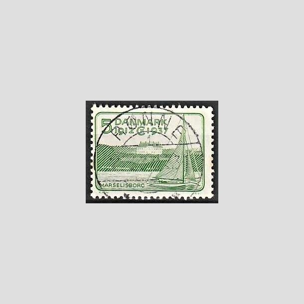 FRIMRKER DANMARK | 1937 - AFA 239 - Chr. X 25 re jubilum 5 re grn - Lux Stemplet Rnne