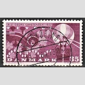 FRIM�RKER DANMARK | 1962 - AFA 410 - Georg Carstensen Tivoli - 35 �re r�dviolet - Pragt Stemplet Ringk�bing