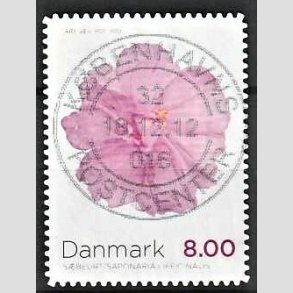 FRIM�RKER DANMARK | 2012 - AFA 1715a - Efter�rsblomster - 8,00 Kr. flerfarvet - Pragt Stemplet