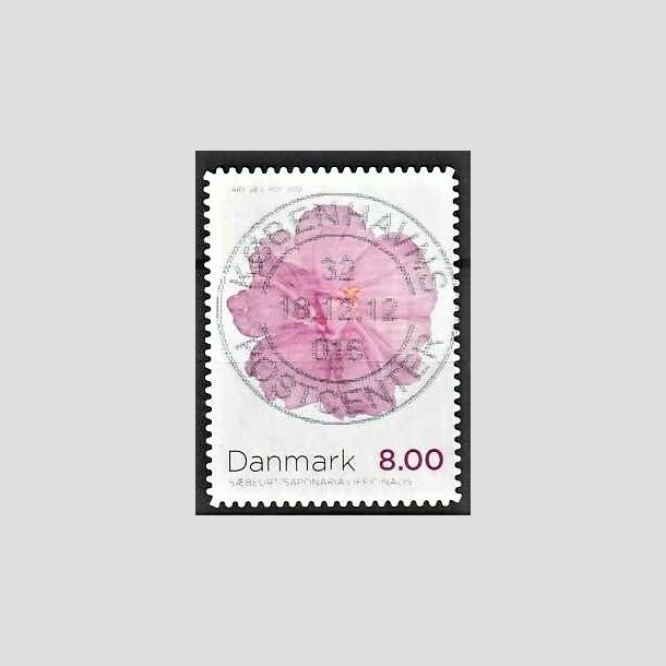 FRIMRKER DANMARK | 2012 - AFA 1715a - Efterrsblomster - 8,00 Kr. flerfarvet - Pragt Stemplet