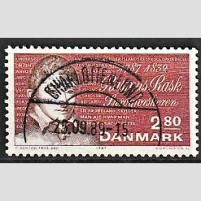 FRIM�RKER DANMARK | 1987 - AFA 892 - Rasmus Rask - 2,80 Kr. r�d - Pragt Stemplet Charlottenlund