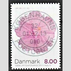 FRIM�RKER DANMARK | 2012 - AFA 1715a - Efter�rsblomster - 8,00 Kr. flerfarvet - Pragt Stemplet