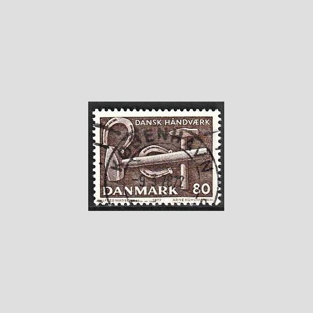 FRIMRKER DANMARK | 1977 - AFA 641 - Dansk hndvrk - 80 re brun - Lux Stemplet