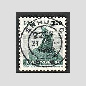 FRIM�RKER DANMARK | 1989 - AFA 932 - Dansk turisme i 100 �r - 3,20 Kr. gr�n - Pragt Stemplet �rhus C