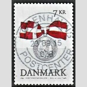 FRIM�RKER DANMARK | 2015 - AFA 1814 - Danske ordener - 7,00 Kr. flerfarvet - Pragt Stemplet