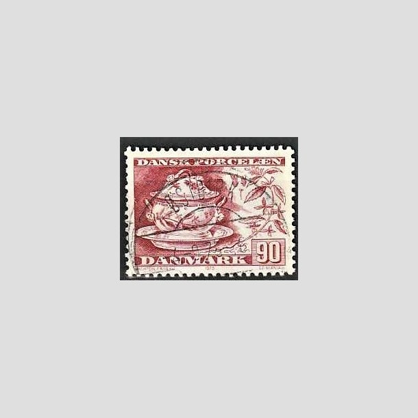 FRIMRKER DANMARK | 1975 - AFA 589 - Dansk porceln - 90 re rd - Pragt Stemplet stbirk