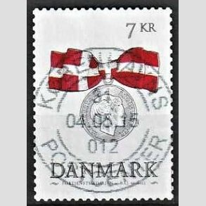 FRIM�RKER DANMARK | 2015 - AFA 1814 - Danske ordener - 7,00 Kr. flerfarvet - Pragt Stemplet