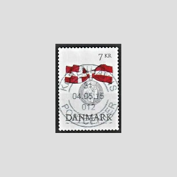 FRIMRKER DANMARK | 2015 - AFA 1814 - Danske ordener - 7,00 Kr. flerfarvet - Pragt Stemplet